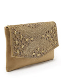 Adorn Embellished Suede Clutch