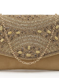 Adorn Embellished Suede Clutch