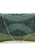 Adorn Embellished Suede Clutch