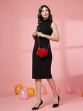 Amour Heart Shaped Solid Velvet Clutch