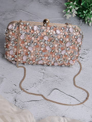 Adorn Embellished Satin Clutch