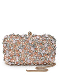 Adorn Embellished Satin Clutch