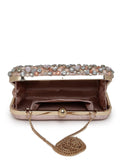 Adorn Embellished Satin Clutch