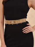 Crique Embellished Satin Handmade Belt