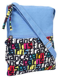 La Borsa Alphabet Print Canvas Sling Bag