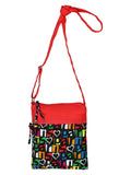 La Borsa Alphabet Print Canvas Sling Bag