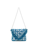 Gaper Medallion Embellished Cotton Jacquard Sling Bag