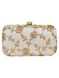 Tulle Sequines Embroidered Faux Silk Clutch