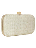 Tulle Raw Silk Fabric Printed Clutch