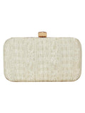 Tulle Raw Silk Fabric Printed Clutch