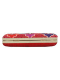 Adorn Embellished Faux Silk Clutch Multi