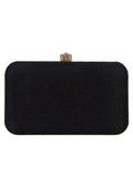 Adorn Embellished Faux Silk Clutch