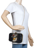 Adorn Embellished Faux Silk Clutch