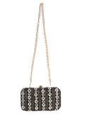 Adorn Embellished Faux Silk Clutch