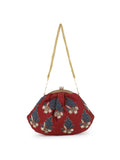 Pochette Faux Silk Embellished Purse Clutch