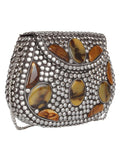 Jewel Mosaic Metal Clutch