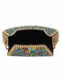 Jewel Mosaic Metal Clutch