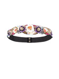 Floral Sequined Velvet Belt