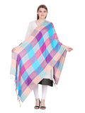 Checkered Viscose Rayon Shawl